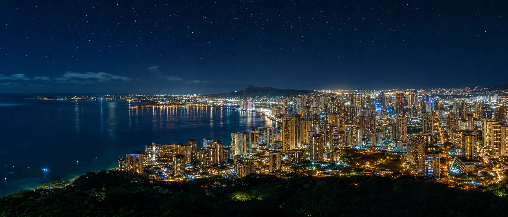 Honolulu at night